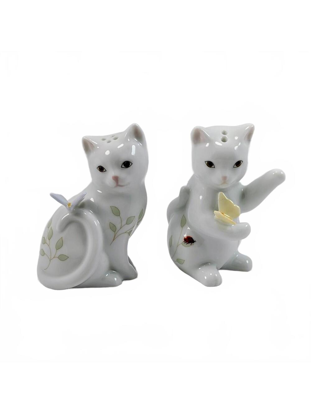 Lenox Butterfly Meadow Kitten Salt and Pepper Set, NIB